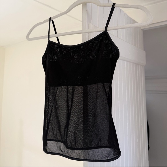 Cosabella Vintage 90s Sheer Mesh Camisole Tank Black Size S - Picture 7 of 8